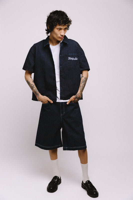 Pinstripe Denim Shirt