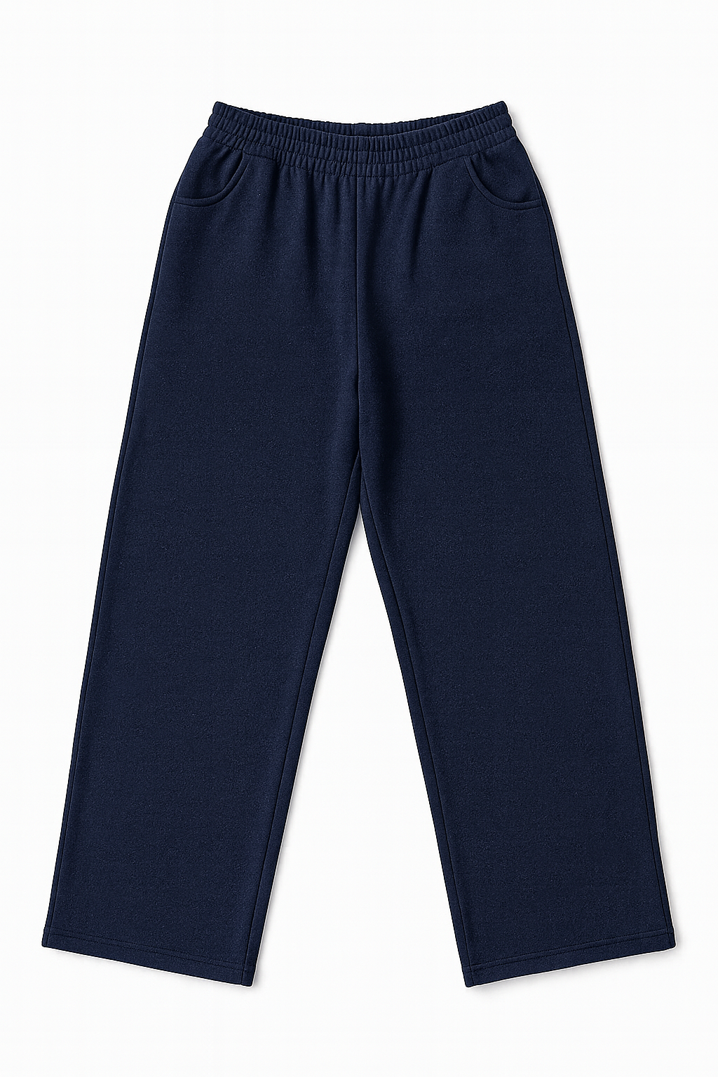 Navy Wide Leg Sweatpants