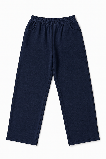 Navy Wide Leg Sweatpants